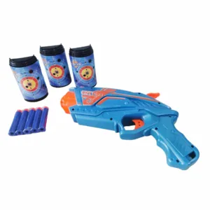 Pistol cu 10 sageti din burete si 3 tinte