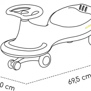 PlasmaCar copii fara pedale gravitationala Skiddou Bjorg Sky High Bleu cu roti din spuma PU