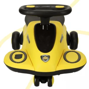 PlasmaCar fara pedale Yellow cu efecte sonore si luminoase LED 74 cm