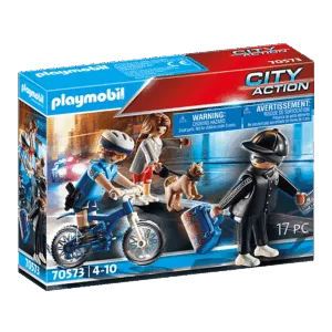 Playmobil PM70573 Politist Pe Bicicleta Si Hot