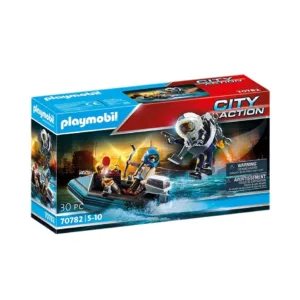 Playmobil PM70782 Barca politiei si hot cu barca rapida