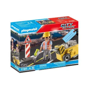 Playmobil PM71185 Set cadou dispozitiv de taiere asfalt
