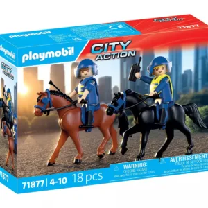 Playmobil PM71877 Jucarie de rol Playmobil Echipaj de politie calare