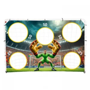 Poarta de fotbal 180 x 122 cm Ecotoys cu covoras de antrenament