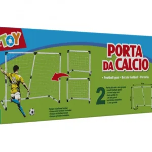 Poarta de fotbal 2 in 1 cu minge si pompa Globo
