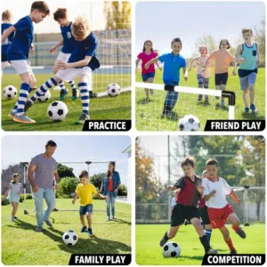 Poarta de fotbal cu minge si pompa 182x88cm