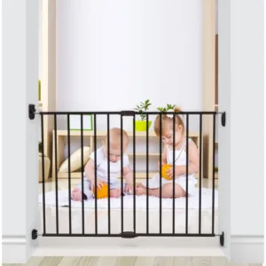 Poarta de siguranta extensibila Noma 62 - 102 cm metal negru N93330