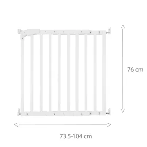 Poarta de siguranta lemn Maestro 73.5-104 cm alb Childhome
