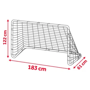Poarta fotbal pentru copii 183x122x61 cm Neo-Sport cu cadru din otel