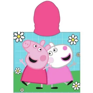 Poncho cu gluga Eplusm Peppa Pig Bike Ride 55x110 cm EPMPP52461236
