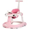 Premergator 5 in 1 pentru copii Chipolino Happy Walker Pink cu sezut ajustabil pe inaltime