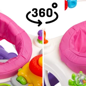 Premergator Toyz Stepp cu scaun rotativ 360 albastru deschis