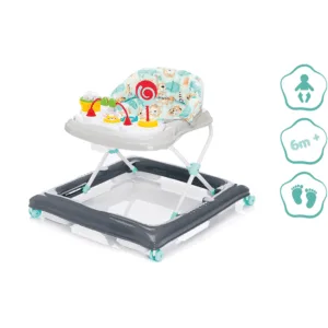 Premergator cu jucarie Fillikid Jungla grey