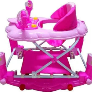 Premergator pentru copii Baby Care H914 Ratusca Roz cu roti din silicon