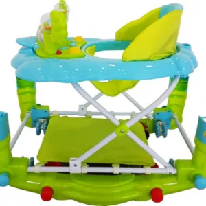 Premergator pentru copii Baby Care H914 Ratusca Verde Turquoise cu roti din silicon