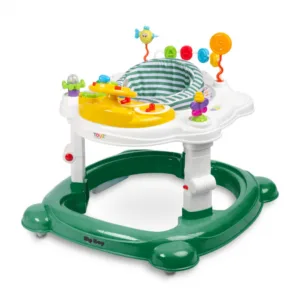 Premergator transformabil in jumper sau centru de activitati pentru bebelusi Toyz Hip Hop cu scaun rotativ 360 si panou interactiv Verde