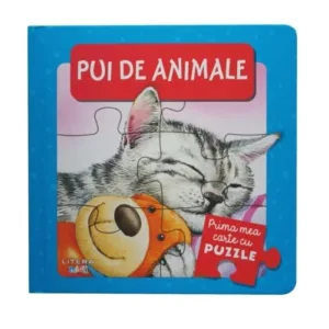 Prima Mea Carte cu Puzzle Pui de Animale