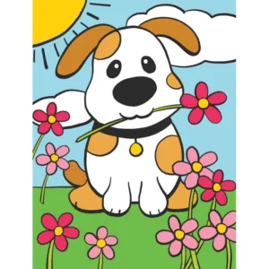 Prima mea pictura pe numere Royal Brush Junior Catelus 23x30 cm