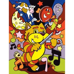 Prima mea pictura pe numere Royal Brush Junior Orchestra de Pisici 23x30 cm