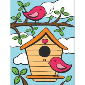 Prima mea pictura pe numere Royal Brush Junior Pasari Cantatoare 23x30 cm