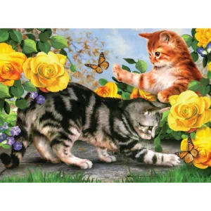 Prima mea pictura pe numere mare Royal Brush Junior Pisoi La Joaca 29x39 cm