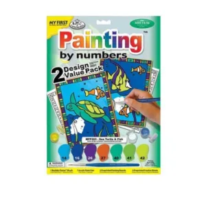 Primele mele 2 picturi pe numere Royal Brush Junior Broasca Testoasa si Pesti 23x30 cm
