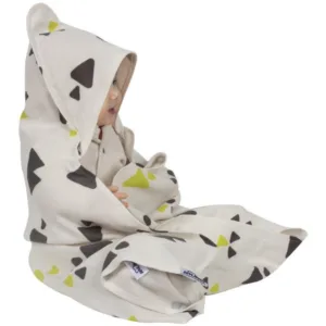 Prosop baie cu gluga Grey Triangle SeviBebe