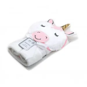 Prosop bebe cu gluga din bumbac unicorn