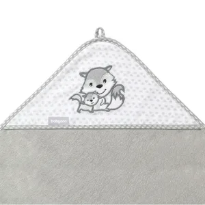 Prosop copii Baby Ono cu gluga fibra bambus 100x100 cm gri