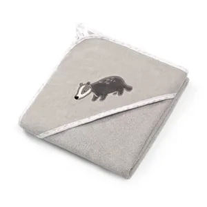 Prosop copii BabyOno cu gluga velur 100x100 cm Gri