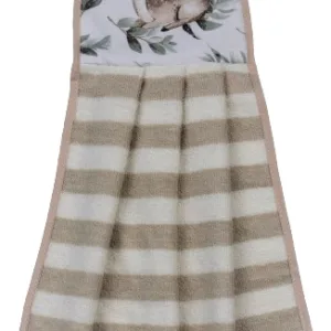 Prosop copii din bumbac pentru fata si maini 52x42 cm Beige Stripes