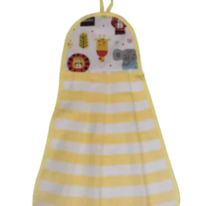 Prosop copii din bumbac pentru fata si maini 52x42 cm Yellow Stripes