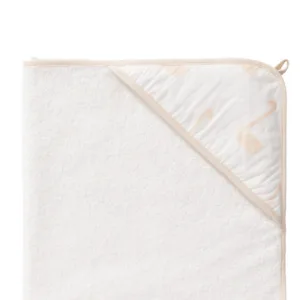 Prosop cu gluga 100 bumbac organic Swan peach 75x75 cm