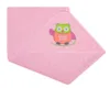 Prosop cu gluga din bumbac 80x80 cm Pink Owl