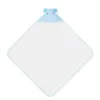Prosop cu gluga din bumbac pentru bebelusi Hipopotam Bleu 84x84cm