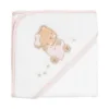 Prosop cu gluga pentru bebelusi Kikka Boo 90 x90 cm Dream Big Roz