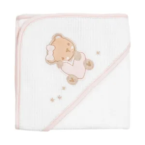 Prosop cu gluga pentru bebelusi Kikka Boo 90 x90 cm Dream Big Roz