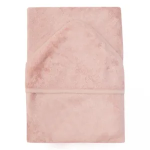 Prosop cu gluga pentru copii din bambus Misty Rose