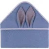 Prosop de baie Infantilo cu gluga Waffle Bunny 80x80 cm albastru inchis