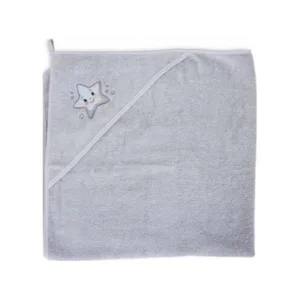 Prosop de baie cu capison 100x100 cm stea gri