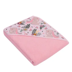 Prosop de baie cu gluga 80x80 cm Pink with Rabbit
