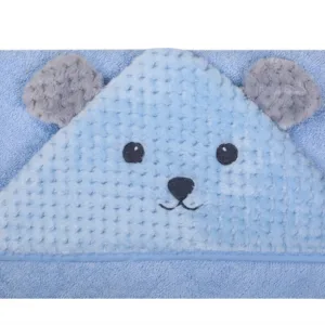Prosop de baie cu gluga Soft brodata 100x100 cm Blue Bear