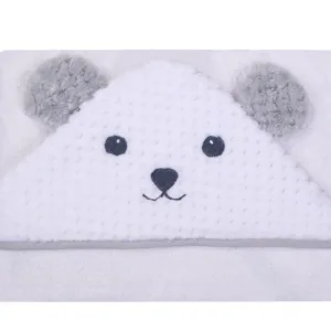 Prosop de baie cu gluga Soft brodata 100x100 cm White Bear