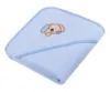 Prosop de baie cu gluga brodata 80x80 cm Blue Dog