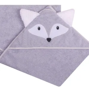 Prosop de baie cu gluga cu urechi din bumbac 80x80 cm Grey Fox