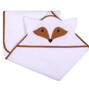 Prosop de baie cu gluga cu urechi din bumbac 80x80 cm White Fox