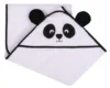 Prosop de baie cu gluga cu urechi din bumbac 80x80 cm White Panda