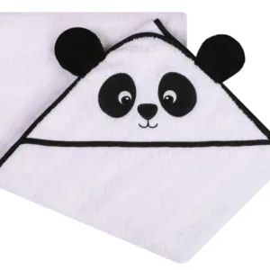 Prosop de baie cu gluga cu urechi din bumbac 80x80 cm White Panda
