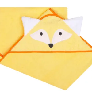 Prosop de baie cu gluga cu urechi din bumbac 80x80 cm Yellow Fox