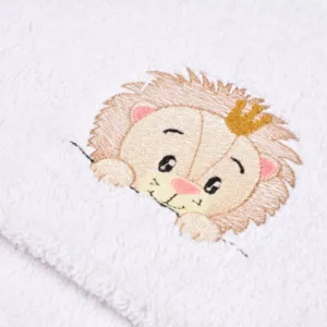 Prosop de baie cu gluga model Leu 75x75 cm